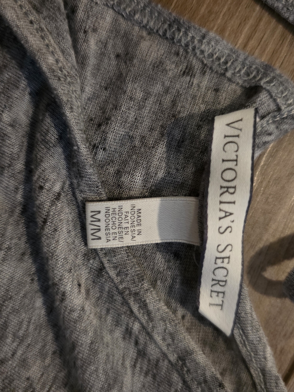 Victoria's Secret Heather Gray Long-Sleeve Top with Back Tie - Picture 3 of 4